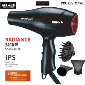 Secador de cabello Prof. Premium HUBSCH RADIANCE Motor AC 2400w ne