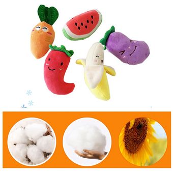 Perro perrito masticar juguetes chirridos felpa sonido lindo vegetal zanahoria diseño juguetes 