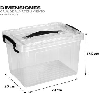 Caja de Almacenaje con Tapa Transparente Plástico 22 L 32 x 20,5 x 50 cm (6  Unidades) 