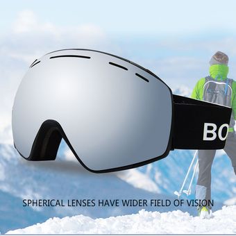 Diseño clásico Soporte esférico Skiing Goggles UV400 Anti-niebla gafas 