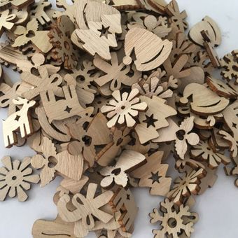 50 unidslote accesorio de la boda de Noel árbol de Navidad copo de nieve coraz 