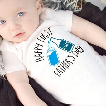 Romper de bebé uni  recién nacido con patrón y letras de la botella de agua de la moda 
