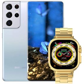 Samsung Galaxy S21 Ultra 5G 128GB Blanco + Smartwatch Ultra...
