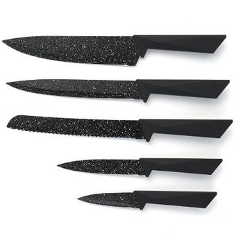 Set Cuchillos 7 Pcs Juegos Cuchillos Cuchillo Asado Cocina Color Negro