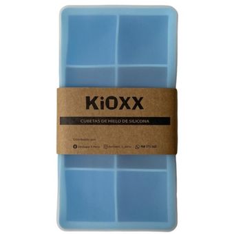 KIOXX Cubeta De Hielo De Silicona 8 Cavidades Celeste celeste