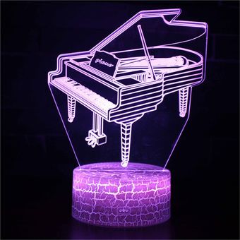Ilusión escritorio Tabla luz de la noche del tacto Base 3D Lámpara de tabla cambiante de 7 colores 
