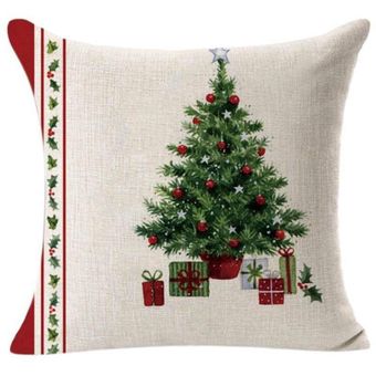 Funda de almohada con tema navideño funda de cojín cama decoración para fiesta en casa Multicolor 