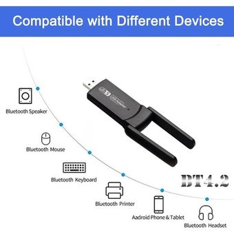 Adaptador WiFi USB inalámbrico de 1300Mbps, banda Dual, 2,4G, 5Ghz,  802.11ac, con antena BT4.2, para ordenador de escritorio y portátil