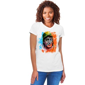 Camiseta mujer Chavo Colores Cuello V estampado by ADNCAMISETAS 