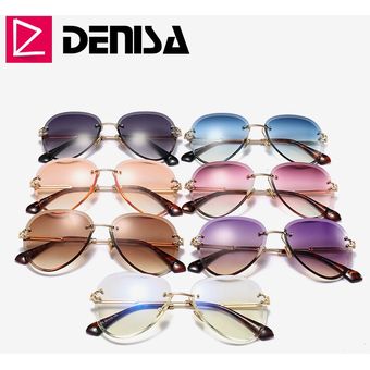 Lady Denisa gafas de sol sin marco Uv400 gafas de sol demujer 