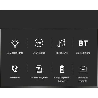 C7 Bluetooth 5.0 Altavoz Transparente LED Subwoofer luminoso 