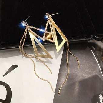 Pendientes De Luna De Estrella De Cadena Femenina Pendientes 