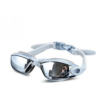 para hombre y mujer UV galvanoplastia para deportes acuáticos y buceo #734 antiniebla Gafas de natación profesionales de silicona 