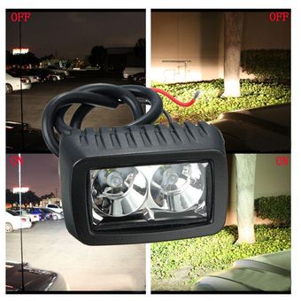 （Chip 2led） Lámpara de inspección de luz de cabeza de trabajo antiniebla de conducción LED de 15 W para automóvil motocicleta todo terreno ATV camión SUV reparación ingeniería trabajo al aire libre 480 lm 6000 K DC10-30 V plug & play 
