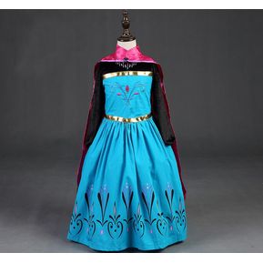 110-150cm Vestido de niña Frozen Vestido de lentejuelas azul