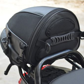 Motor de la cola lleva el bolso Bolsa traseras Deportes Moto equipaje de la bici Bolsa de sillín Negro 