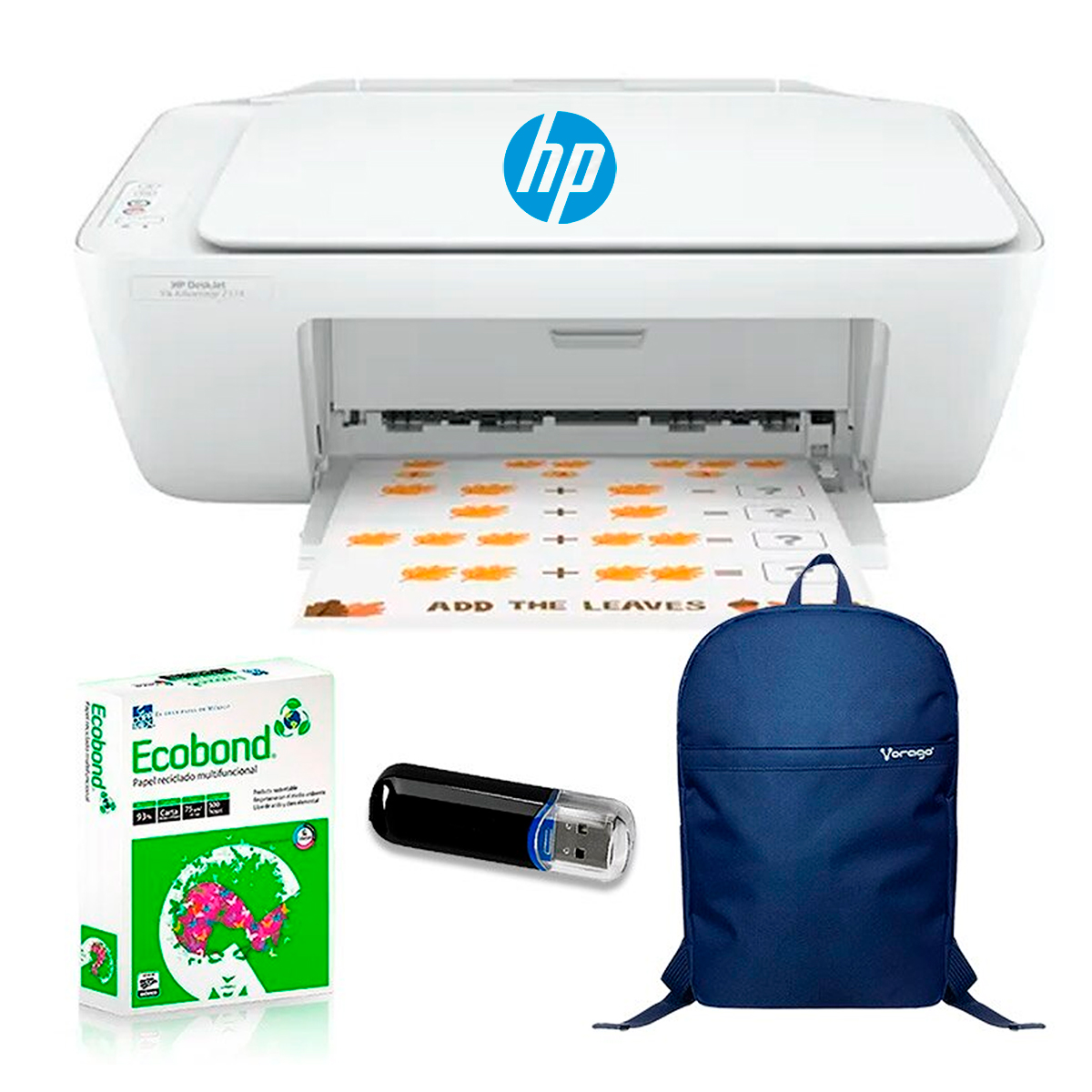 Impresora Multifuncional HP Deskjet 2374 inyección de tinta +Mochila