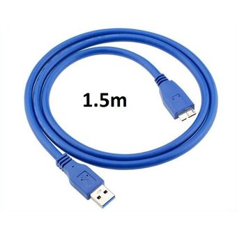 Cable Disco Duro Usb 3.0 A Micro B Azul 
