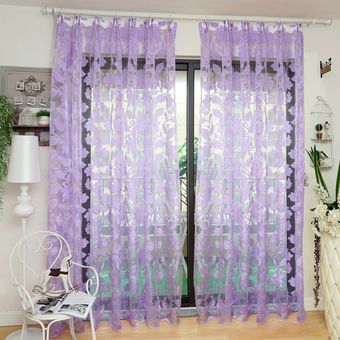listas para NAPEARL-cortinas de tul con diseño Floral para ventana 