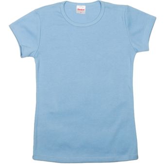 Camiseta Niña Manga Corta Azul Hortensia Santana 