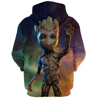 Nuevo superhéroe Groot película guardián de la galaxia impresión 3D sudaderas con capucha divertido suéter largo Treant manga larga chándal tamaño asiático LMS 0994 