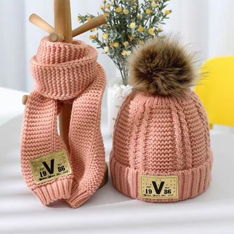 Los niños sombrero y bufanda set combinado niños y niñas encantadora gruesa Otoño Invierno estilo cálido gorro de punto de lana y bufanda de cuello Los niños sombrero y bufanda set combinado niños y niñas encantadora gruesa Otoño Invierno estilo cálido gorro de punto de lana y bufanda de cuello