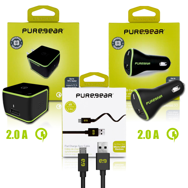 COMBO PUREGEAR/CUBO CARGADOR USB2.0A/PLUG IN USB2.0A/CABLE MICRO USB