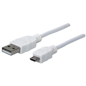 MANHATTAN - CABLE USB V2.0 A-MICRO B 1.8M BLANCO