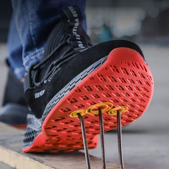 calzado protector Zapatos de seguridad con punta de acero para hombre calzado de trabajo para construcción Industrial botas de trabajo transpirables zapatillas de trabajo 