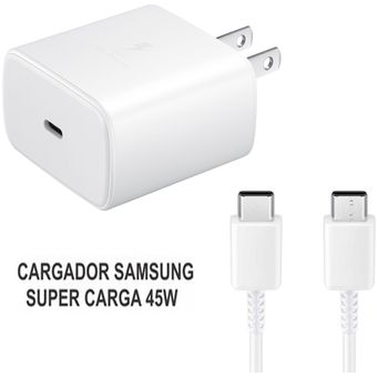 Cargador SAMSUNG EP-TA845 (USB-C - 45W - Blanco)