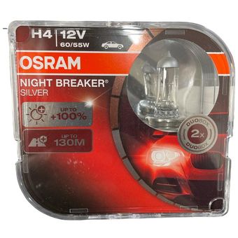 Juego Bombillos Osram Aleman H4 Night Breaker Silver 12v 60w