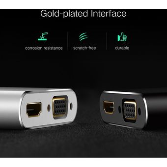Ugreen 2 en 1 HD 1080P 4K Thunderbolt Mini DisplayPort DP a HDMI 