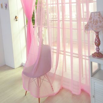 Rideau de porte fenêtre en Tulle de couleur Pure 1 pièce,panneau de drapage,cantonnières transparentes,rideaux de fenêtre pour chambre à coucher 
