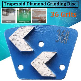 Herramienta 36 granos trapezoidal diamante disco de pulido almohadilla 