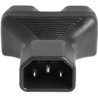 IEC320 C14 macho a 2x C13 hembra Splitter Plug Adaptador de corriente 