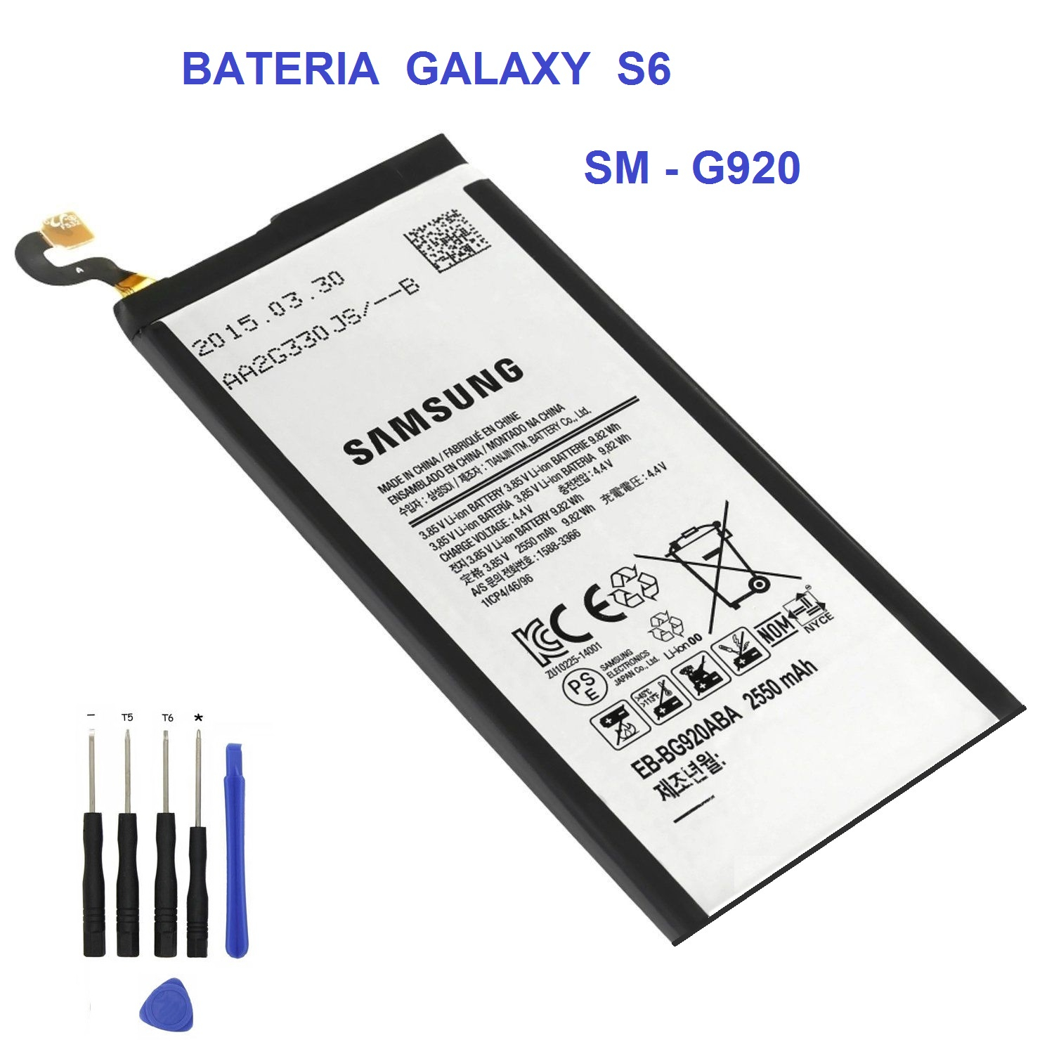 Pila Batería Samsung Galaxy S6 2550 Mah EB-BG920ABA