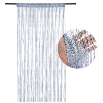 borla brillante, Junejour-cenefa de cortina de cuerda de 100x200cm 