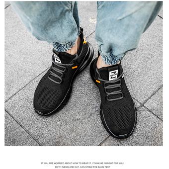 Zapatos para correr de moda para hombre-negro 