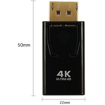 DP a HDMI-Adaptador de Cable compatible con 4K 60Hz macho a hembra 