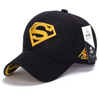 Gorras Superman Casquette Superman gorra de béisbol hombres marca mujeres hueso diamante Snapback para adultos gorra de camionero WT（#Negro and Negro） SOTT 