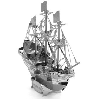 DIY 3D Puzzle Montado Modelo Pirate Ship Puzzle Toy Plata 