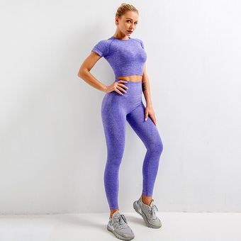 Conjunto de Yoga sin costuras para mujer ropa deportiva para gimnasio Sujet 