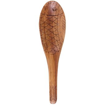 Cuchara de pescado de madera tallada Chestnut Durable práctico práctico de alta calidad. 
