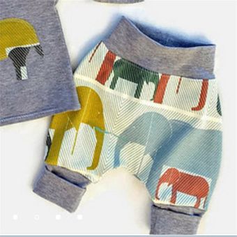 sombrero pantalones Otoño invierno bebé unisex manga larga impresión de elefante jersey 