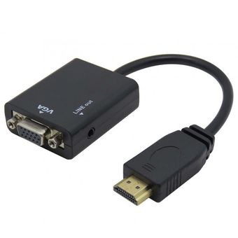 Conversor Adaptador HDMI a VGA Con Audio 1080 Full HD 