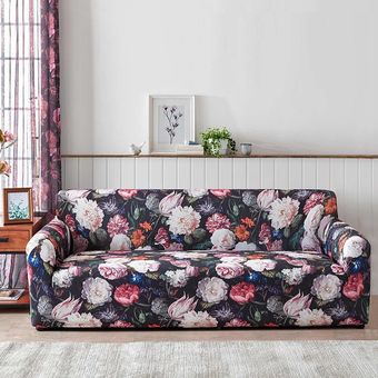 #Color 19 Funda elástica Floral para sofá,cubierta elástica para sala de estar,Protector para muebles,1 unidad 