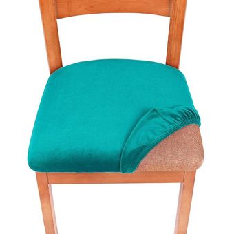 Funda de cojín para taburete de Silla,Color puro,zorro plateado,Simple,antiincrustante,funda para silla de comedor 