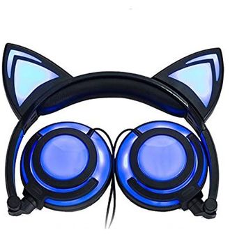 Auriculares Gato Gamer Diadema Cable Plegable Usb Ajustable