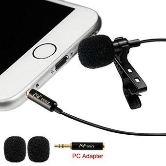 Mini micrófono de solapa 3.5mm manos libres Clip en micrófonos Micrófo 