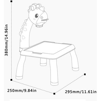 Proyección Skackboard Table Proyector Art Dibujos Tablero de pintura 